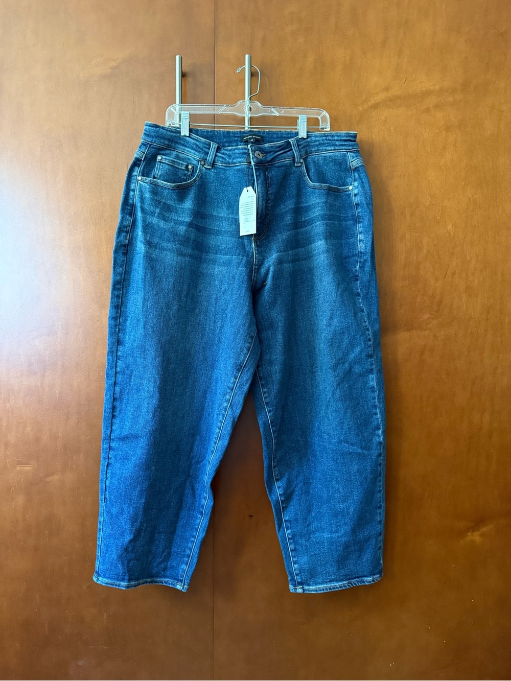 Universal Standard Etta High-Rise Straight Leg Jeans in Aged Indigo NWT Fits 18 - Picture 4 of 6
